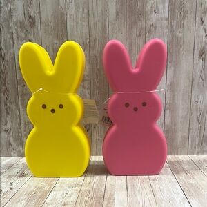 Yellow and Pink “PEEPS” Bunny Lantern Set